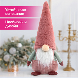 Украшение новогоднее интерьерное 41 см "Задумчивый Гном", полиэстер, ЗОЛОТАЯ СКАЗКА, 592513