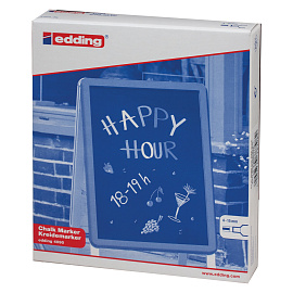 Маркер меловой Edding E-4090/049 белый прямоугольный наконечник (толщина линии 4-15 мм)