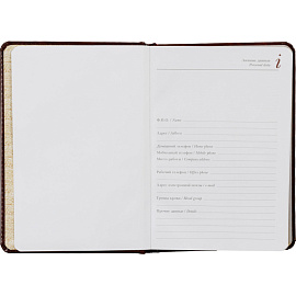 Ежедневник недатированный Attache Sidney Nebraska искусственная кожа А5 136 листов коричневый (золотистый обрез)