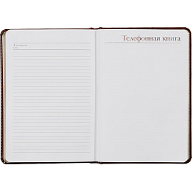 Ежедневник недатированный Attache Sidney Nebraska искусственная кожа А5 136 листов коричневый (золотистый обрез)