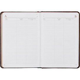 Ежедневник недатированный Attache Sidney Nebraska искусственная кожа А5 136 листов коричневый (золотистый обрез)