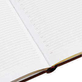 Ежедневник недатированный Attache Sidney Nebraska искусственная кожа А5 136 листов коричневый (золотистый обрез)
