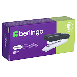 Степлер №10 Berlingo "Blitz" до 10л., пластиковый корпус, голубой фото Степлер №10 Berlingo "Blitz" до 10л., пластиковый корпус, голубой