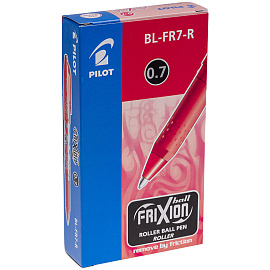 Ручка стираемая гелевая с грипом PILOT "Frixion", КРАСНАЯ, корпус красный, узел 0,7 мм, линия письма 0,35 мм, BL-FR-7