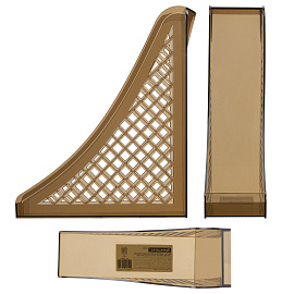 Лоток вертикальный для бумаг BRAUBERG ECO, 240х80х290 мм, сетчатый, дымчатый, 239015