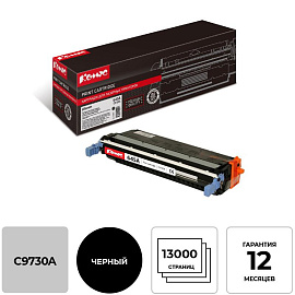 Картридж лазерный Комус 645A C9730A для HP черный совместимый