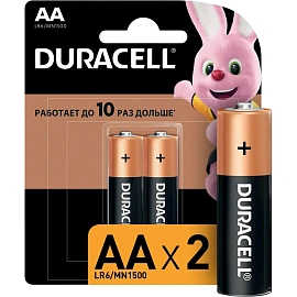 Батарейка АА пальчиковая Duracell (2 штуки в упаковке)
