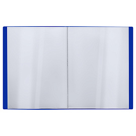 Папка со 100 вкладышами СТАММ "Стандарт" А4, 30мм, 800мкм, пластик, синяя фото Папка со 100 вкладышами СТАММ "Стандарт" А4, 30мм, 800мкм, пластик, синяя