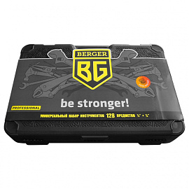 Набор инструмента универсальный Berger BG128-1214 128 предметов фото Набор инструмента универсальный Berger BG128-1214 128 предметов