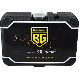 Отвертка Berger с набором бит (45 предметов, BG-45SB/BG2185)