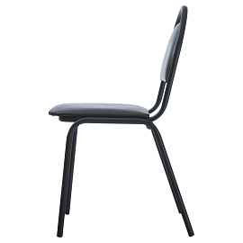 Стул Фабрикант "Стандарт", каркас черный, обивка кожзам черный