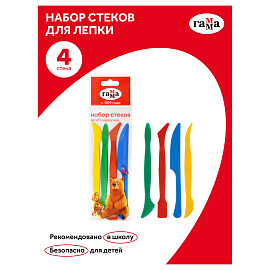 Набор стеков Гамма, 4шт., пластик, пакет, европодвес фото Набор стеков Гамма, 4шт., пластик, пакет, европодвес