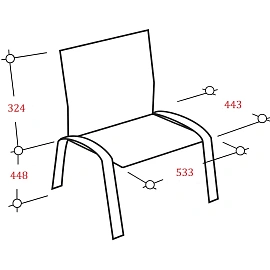 Стул офисный Аскона СМ7/7-02 черный (искусственная кожа, металл черный)