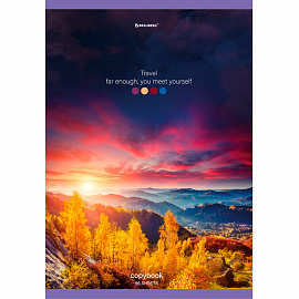 Тетрадь А4, 96 л., BRAUBERG, скоба, клетка, обложка картон, "Journey", 404064 фото Тетрадь А4, 96 л., BRAUBERG, скоба, клетка, обложка картон, "Journey", 404064