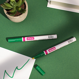 Маркер лаковый Attache 2 мм зеленый фото Маркер лаковый Attache 2 мм зеленый