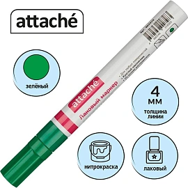 Маркер промышленный лаковый Attache зелёный 2-4 мм фото Маркер промышленный лаковый Attache зелёный 2-4 мм