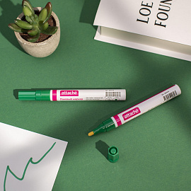 Маркер промышленный лаковый Attache зелёный 2-4 мм фото Маркер промышленный лаковый Attache зелёный 2-4 мм