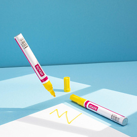 Маркер промышленный лаковый Attache жёлтый 2-4 мм фото Маркер промышленный лаковый Attache жёлтый 2-4 мм