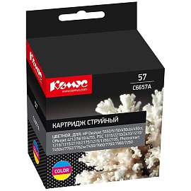 Картридж струйный Комус 57 C6657A для HP CMY совместимый
