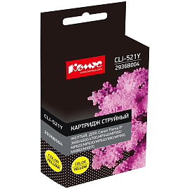 Картридж струйный Комус CLI-521Y для Canon желтый совместимый