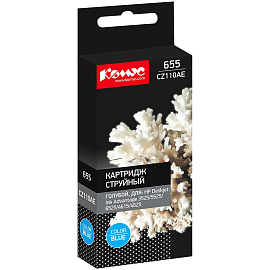 Картридж струйный Комус 655 CZ110AE для HP голубой совместимый