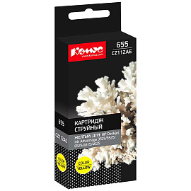Картридж струйный Комус 655 CZ112AE для HP желтый совместимый