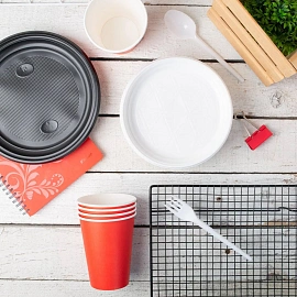 Ложка одноразовая столовая черная 165 мм (100 штук в упаковке)