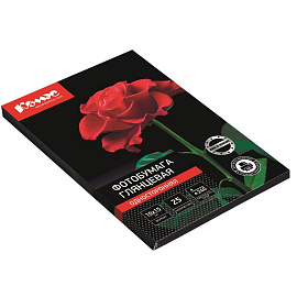 Фотобумага для цветной струйной печати Комус (односторонняя, глянцевая микропористая, 10х15 см, 240 г/кв.м, 25 листов в упаковке) фото Фотобумага для цветной струйной печати Комус (односторонняя, глянцевая микропористая, 10х15 см, 240 г/кв.м, 25 листов в упаковке)