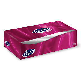 Салфетки косметические Papia 2-слойные (100 штук в упаковке) фото Салфетки косметические Papia 2-слойные (100 штук в упаковке)