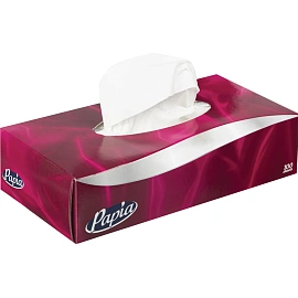Салфетки косметические Papia 2-слойные (100 штук в упаковке) фото Салфетки косметические Papia 2-слойные (100 штук в упаковке)