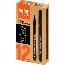 Маркер перманентный Выбор есть (Attache) чёрный (толщина линии 1 мм) круглый наконечник