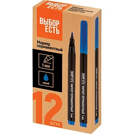 Маркер перманентный Attache синий (толщина линии 1 мм) круглый наконечник