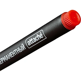 Маркер перманентный Attache красный (толщина линии 1 мм) круглый наконечник