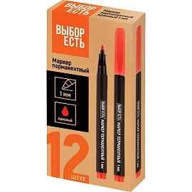 Маркер перманентный Выбор есть (Attache) красный (толщина линии 1 мм) круглый наконечник