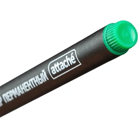 Маркер перманентный Attache зеленый (толщина линии 1 мм) круглый наконечник