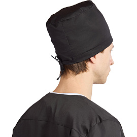 Колпак поварской (таблетка) черный универсального размера фото Колпак поварской (таблетка) черный универсального размера