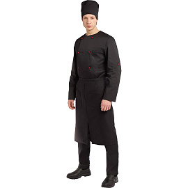 Колпак поварской (таблетка) черный универсального размера фото Колпак поварской (таблетка) черный универсального размера