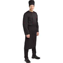 Колпак поварской (таблетка) черный универсального размера фото Колпак поварской (таблетка) черный универсального размера