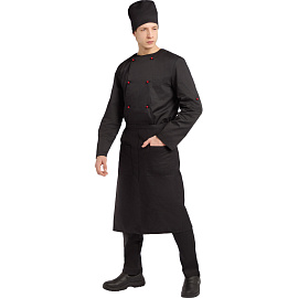 Колпак поварской (таблетка) черный универсального размера фото Колпак поварской (таблетка) черный универсального размера