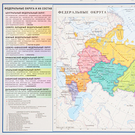 Карта России политико-административная 1:6 000 000 настенная 143x102 см с ламинацией