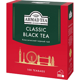 Чай черный Ahmad Tea Classic Black Tea 100 пакетиков фото Чай черный Ahmad Tea Classic Black Tea 100 пакетиков