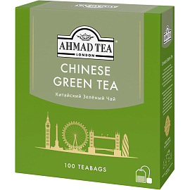 Чай зеленый Ahmad Tea Chinese Green Tea 100 пакетиков фото Чай зеленый Ahmad Tea Chinese Green Tea 100 пакетиков