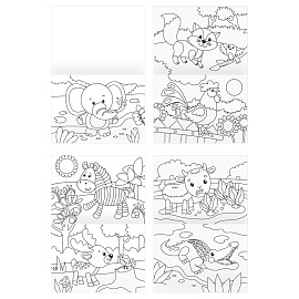 Суперраскраска на склейке А4, 40 стр., ТРИ СОВЫ "Животный мир