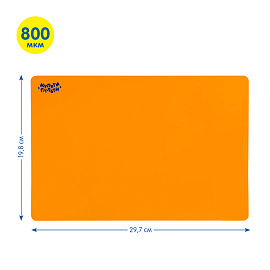 Доска для лепки Мульти-Пульти, А4, 800мкм, пластик, оранжевый фото Доска для лепки Мульти-Пульти, А4, 800мкм, пластик, оранжевый