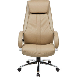 Кресло для руководителя Easy Chair 572 TR бежевое (экокожа, металл)