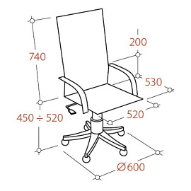 Кресло для руководителя Easy Chair 572 TR бежевое (экокожа, металл)