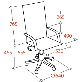 Кресло для руководителя Easy Chair 575 TPU чёрное (экокожа/сетка, металл)