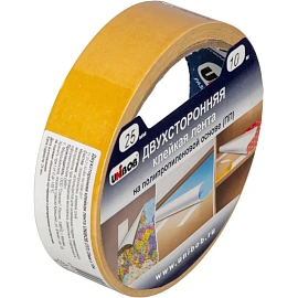 Клейкая лента двусторонняя монтажная белая Unibob 25 мм x 10 м