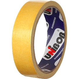 Клейкая лента двусторонняя монтажная белая Unibob 25 мм x 10 м