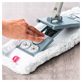 Швабра флаундер (плоская) York Magnetic насадка микрофибра 41x8 см телескопическая рукоятка 145 см металл/пластик